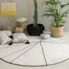 Tapis Rond Lavable MAIA 100% Coton